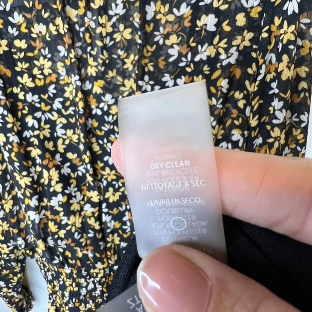 Tommy Hilfiger Womans Sintched Floral Print Midi Dress Long Sleeve Size 10 - Picture 5 of 7